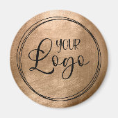 Faux Copper Gold Foil Your Logo Magnet (Vorne)