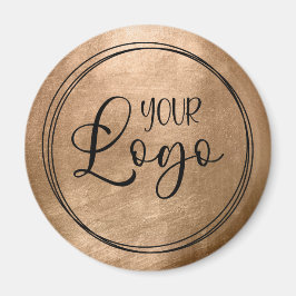 Faux Copper Gold Foil Your Logo Magnet