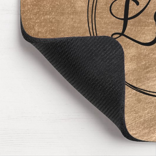 Faux Copper Gold Foil Your Logo Mousepad (Ecke)