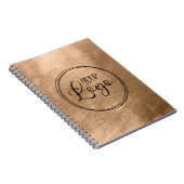 Faux Copper Gold Foil Your Logo Notizblock (Rechte Seite)