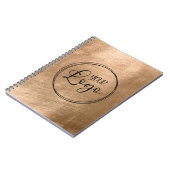 Faux Copper Gold Foil Your Logo Notizblock (Linke Seite)