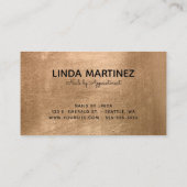 Faux Copper Gold Foil Your Logo Visitenkarte (Rückseite)