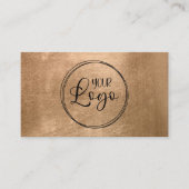 Faux Copper Gold Foil Your Logo Visitenkarte (Vorderseite)