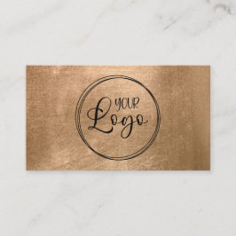 Faux Copper Gold Foil Your Logo Visitenkarte