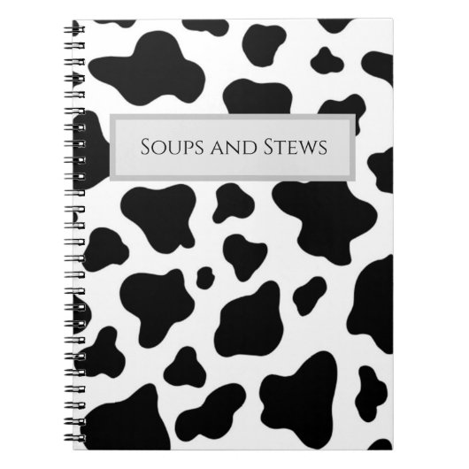 Faux Cow Hide Spiral Photo Notebook Notizblock (Vorderseite)