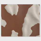 Faux Cow Leather Trendy Luxury Elegant Collection Geschenkpapier (Flach)