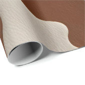 Faux Cow Leather Trendy Luxury Elegant Collection Geschenkpapier (Rolleneckpunkt)