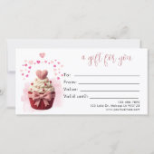 Faux Crochet Coquette Cupcake Gift Certificate (Rückseite)