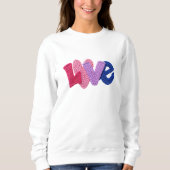Faux Crochet Love Design Sweatshirt (Vorderseite)