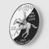 Faux Delaware State Quarter Große Wanduhr (Winkel)