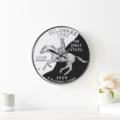 Faux Delaware State Quarter Große Wanduhr (Zuhause)