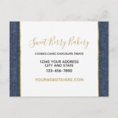 Faux Denim Blue Jean Postkarte (Vorderseite)