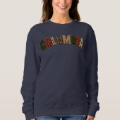 Faux Digital Patchwork Kolumbien Design Weihnachte Sweatshirt (Vorderseite)