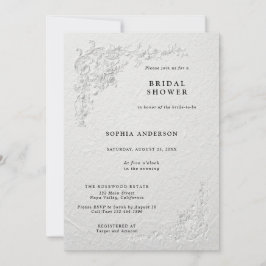 Faux Embossed Floral Bridal Shower Invitation Einladung