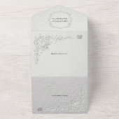 Faux Embossed Floral Wedding  All In One Invi Einladung (Außenbereich)