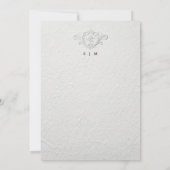 Faux Embossed Floral Wedding Save the Date  I Einladung (Rückseite)