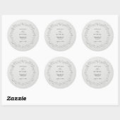 Faux Embossed Floral Wedding Sticker (Blatt)