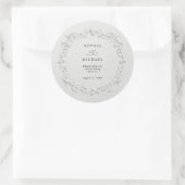 Faux Embossed Floral Wedding Sticker (Tasche)