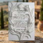 Faux Embossed Relief Sculpted White Tulip Begleitkarte