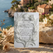 Faux Embossed Relief Sculpted White Tulip Begleitkarte