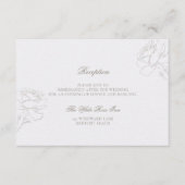 Faux Embossed Rose Pearl Classic Reception Wedding Begleitkarte (Vorderseite)