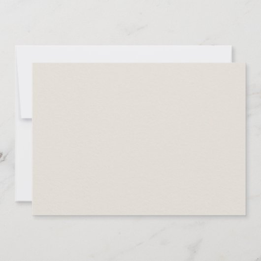 Faux Embossed Roses Ecru Classic Wedding Response (Rückseite)