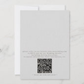 Faux Embossed Seashell Formal QR Code Wedding Einladung (Rückseite)