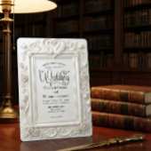 Faux Embossed Swans & Roses Fairytale Wedding Einladung