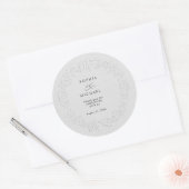 Faux Embossed White Roses Wedding Sticker (Umschlag)