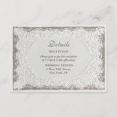 Faux Embroidery Timeless Lace Wedding Details Begleitkarte (Vorderseite)