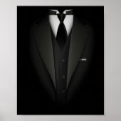 Faux Fake Tuxedo Suit top with Vest And tie Poster (Vorne)