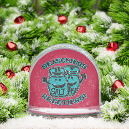 Faux Felt Style Salt & Pepper Seasonings Greetings Schneekugeln