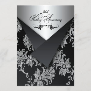 FAUX Flaps 25. Hochzeitsjubiläum Einladung 2