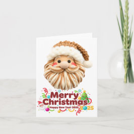 Faux-Garnmuster, Notch-Haken-Stil, texturiert Feiertagskarte