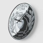 Faux Georgia State Quarter Große Wanduhr (Winkel)