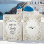 Faux geprägte florale Plasterrelief-Skulptur Einladung