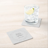 Faux geprägte weiße Rosen Brause Shower Rechteckiger Pappuntersetzer (Vor Ort)