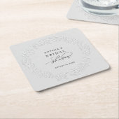 Faux geprägte weiße Rosen Brause Shower Rechteckiger Pappuntersetzer (angewinkelt)