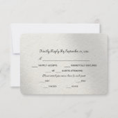 Faux geprägter Schwan- und Rosen-Effekt RSVP Karte (Vorderseite)