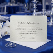 Faux geprägter Schwan- und Rosen-Effekt RSVP Karte