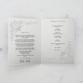 Faux geprägtes Blumengedächtnis Trauerprogramm Karte (Innenseite)
