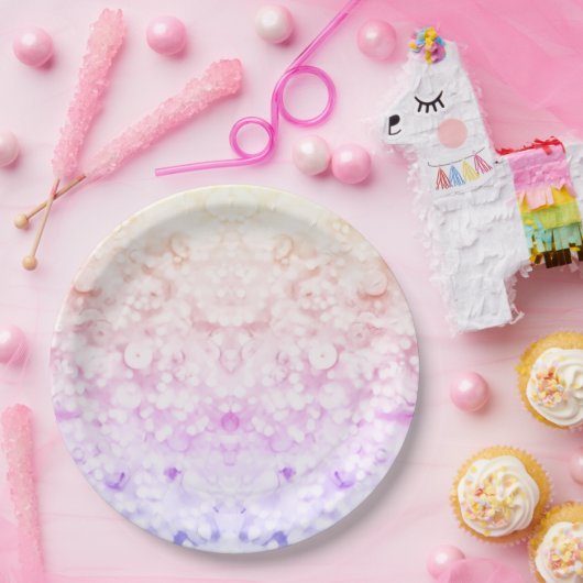 Faux Glitter Confetti Pappteller (Party)