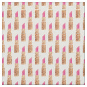 Faux Glitter Lipstick Makeup Beauty Pattern Stoff (Muster)