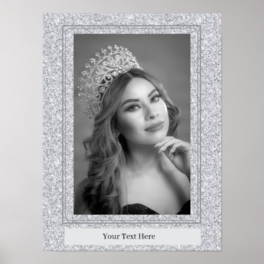 Faux Glitter Personal Portrait Poster (Vorne)