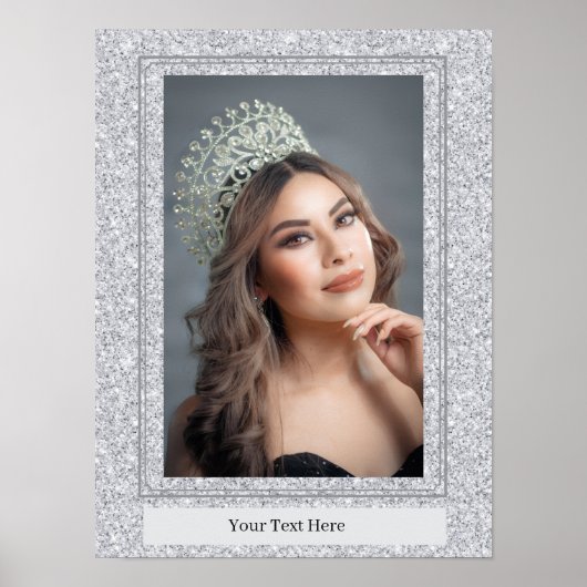 Faux Glitter Personal Portrait Poster (Vorne)