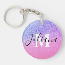 Faux Glitter Zwei-Ton-Rosa Fette Monogramm-