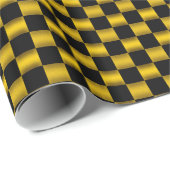 Faux Gold And Black Geschenkpapier (Rolleneckpunkt)