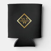 Faux Gold Axis Monogram – Black & Gold Dosenkühler (Vorderseite)
