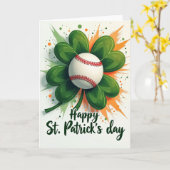 Faux Gold Baseball Luck Card Karte (Gelbe Blume)