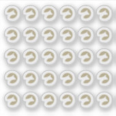 Faux Gold Beef Wedding Place Cards Meal Choice Aufkleber (Vorderseite)